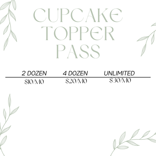 Cake Topper Membership Add-On : Cupcake Topper Pass