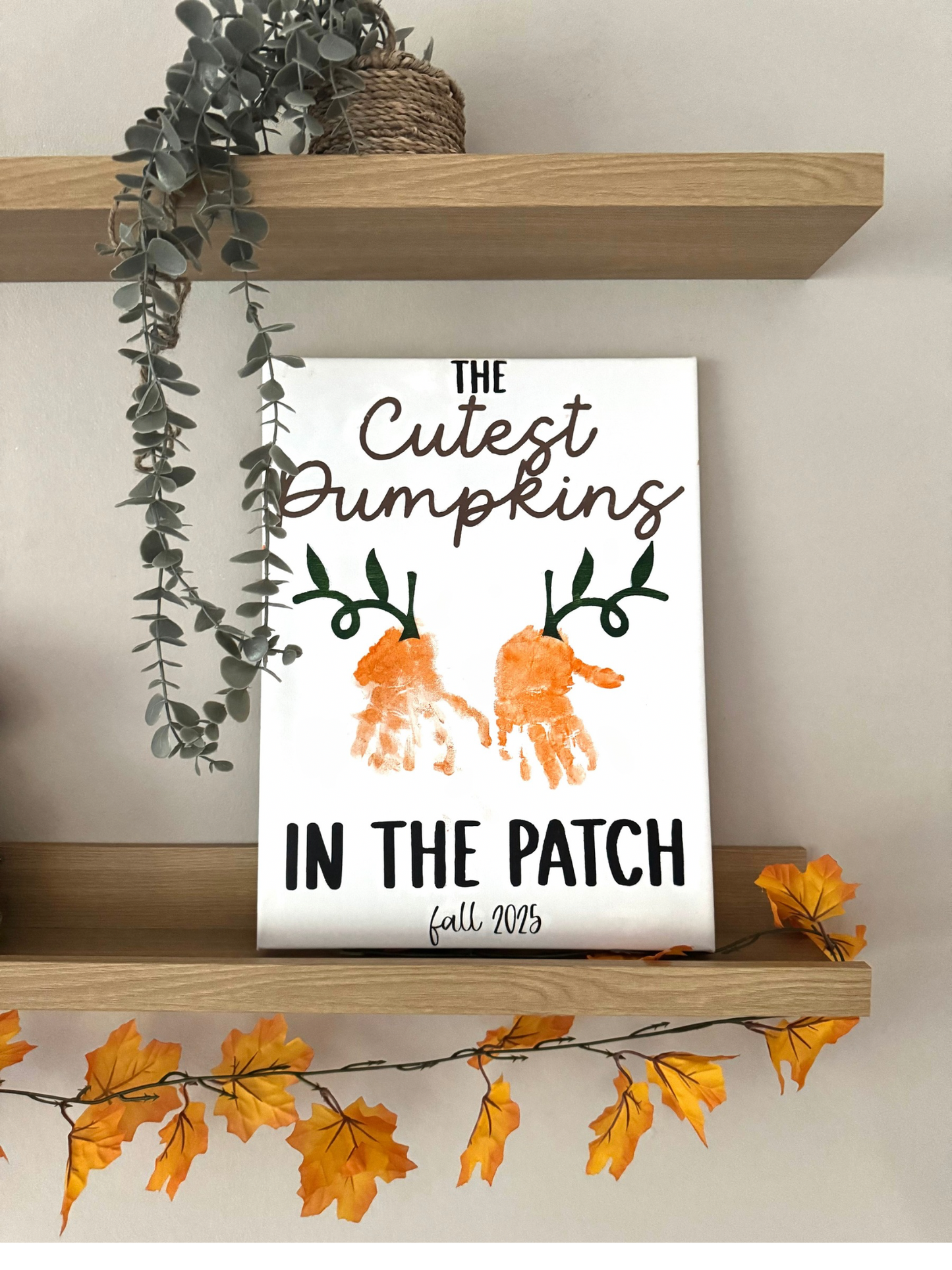 "The Cutest Pumpkin(s) in the Patch" Handprint Keepsake