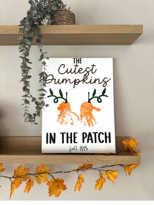 "The Cutest Pumpkin(s) in the Patch" Handprint Keepsake