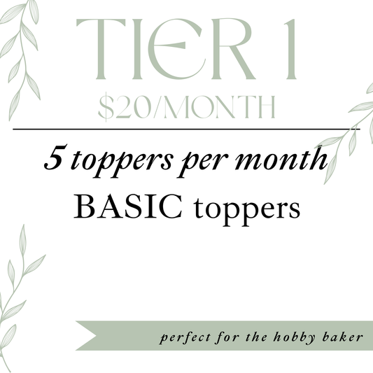 Cake Topper Membership : Tier 1
