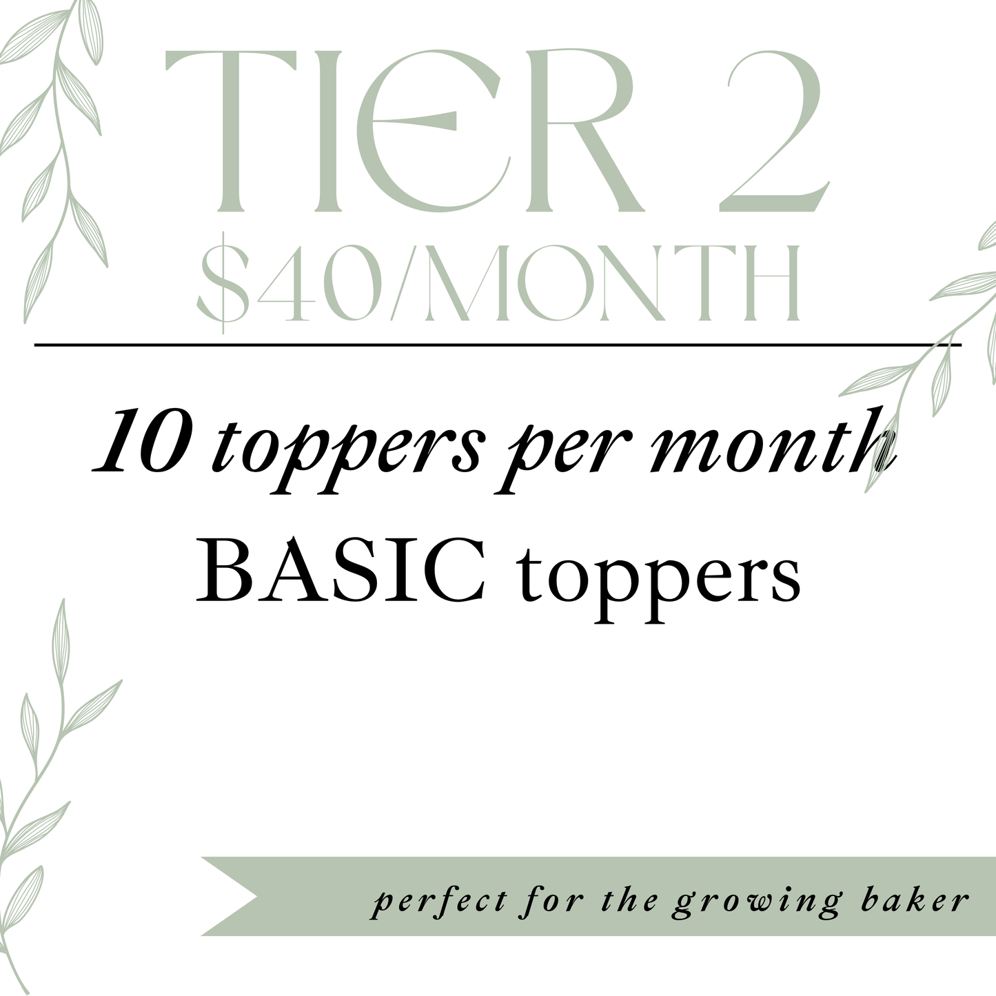 Cake Topper Membership : Tier 2