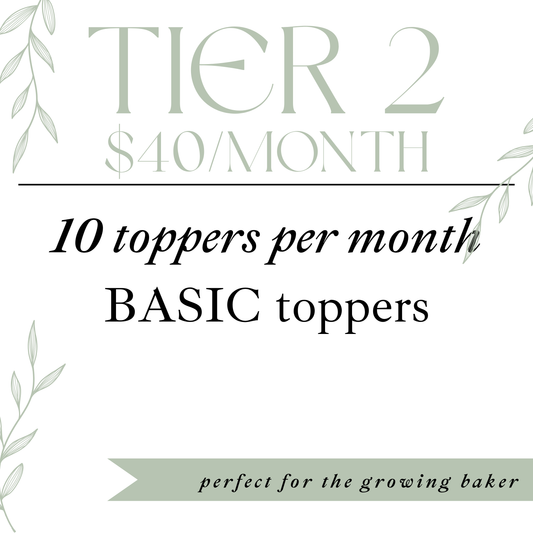 Cake Topper Membership : Tier 2