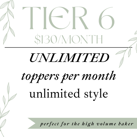 Cake Topper Membership : Tier 6